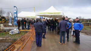 Pose de la 1ère pierre de la gendarmerie et ses 18 logements à Savy-Berlette