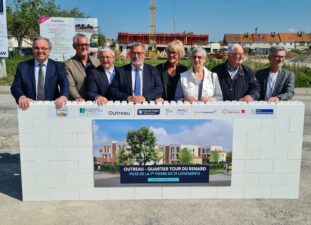 Outreau, pose de la première pierre de 29 logements du nouveau quartier Tour du renard
